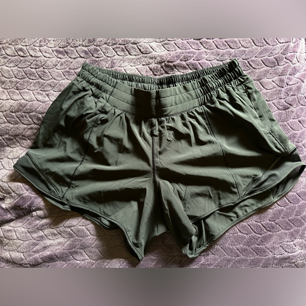 lululemon Shorts (Size 10) 4” low rise. Excellent condition black